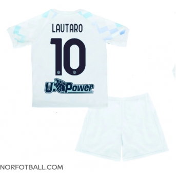 Billige Fotballdrakt Inter Milan Lautaro Martinez #10 Replika Bortedraktsett Barn 2025-26 Kortermet (med bukser)